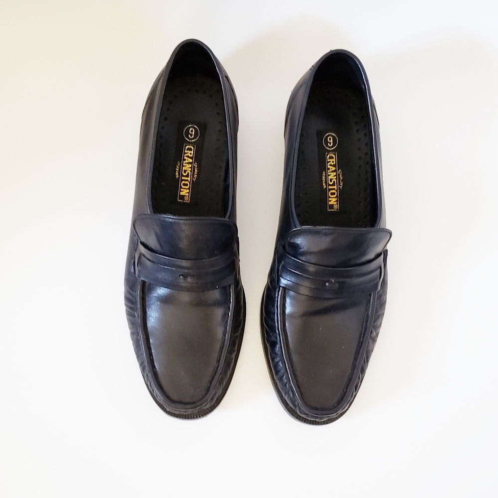 CRANSTON leather black oxford shoes size 9